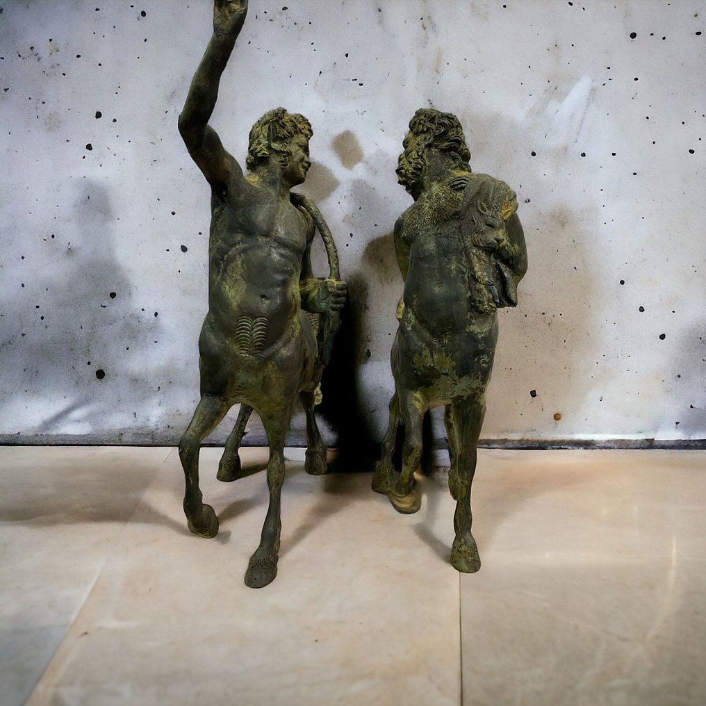 雕像, Coppia di Centauri - 47/54 cm h - 30 cm - 青銅色 #1.2