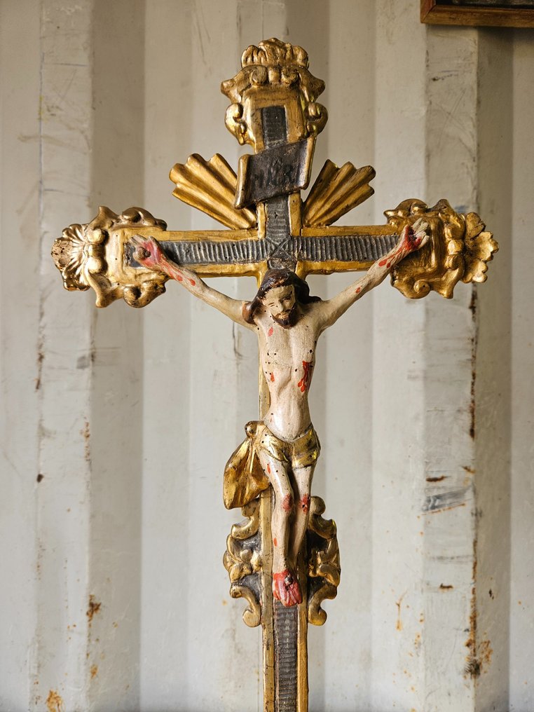 毕德麦雅时期 (十字架状)耶稣受难像 - 木 - 1800-1850  #1.2