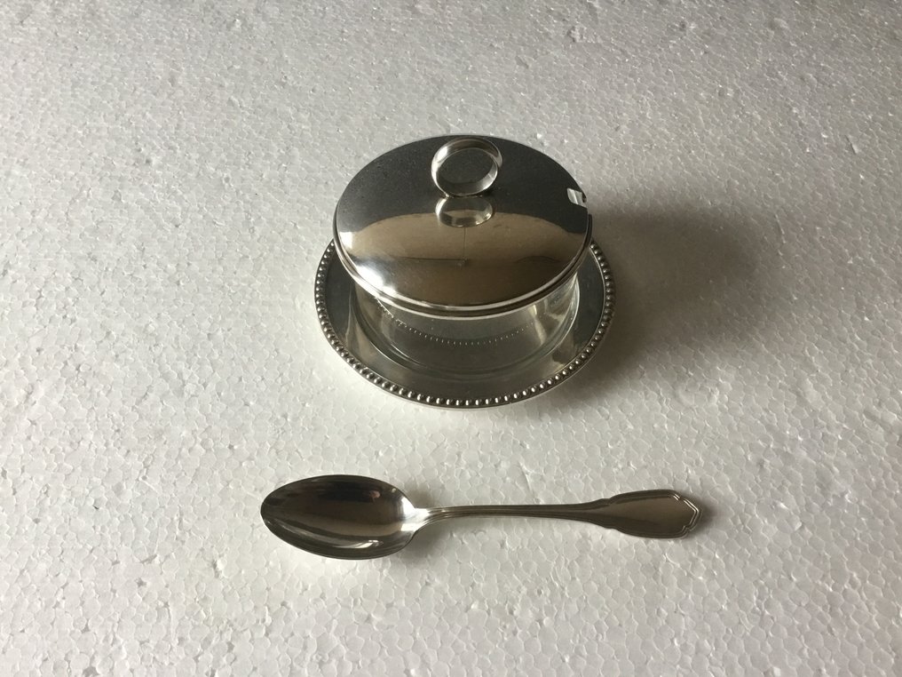 Christofle - Zuccheriera - Collezione Gallia - Zuccheriera con cucchiaino in argento -  #3.2