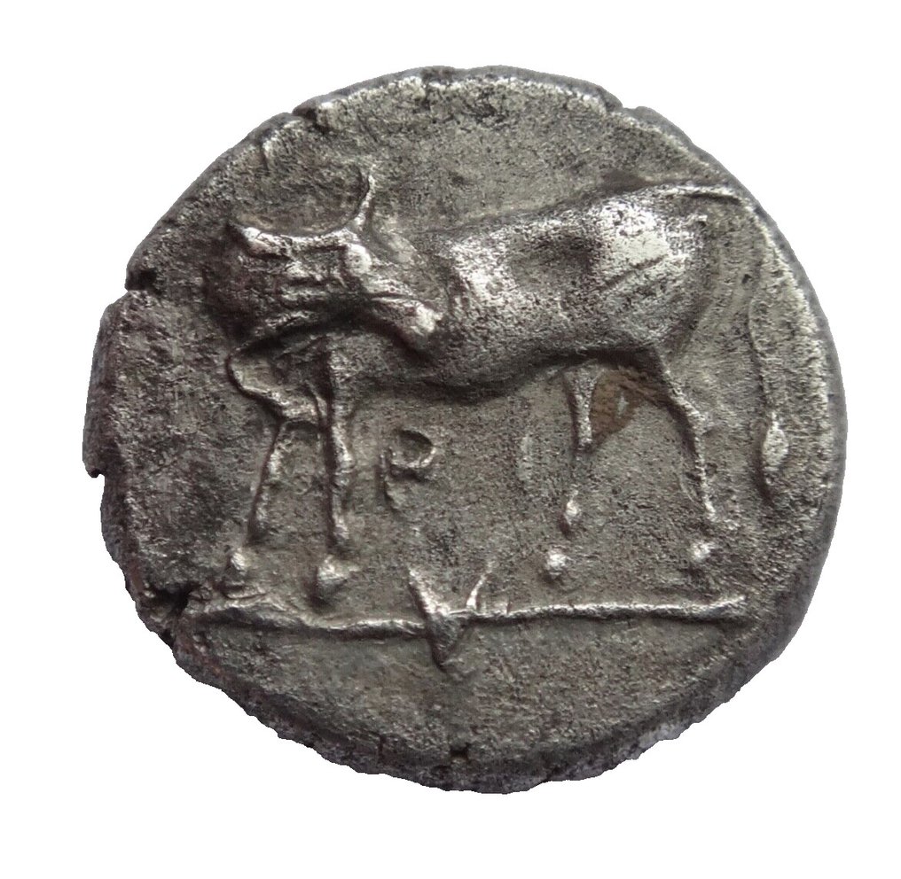 Görögország (ókori). MYSIA, Parion. 4th century BC Gorgon Facing. AR Hemidrachm #1.2