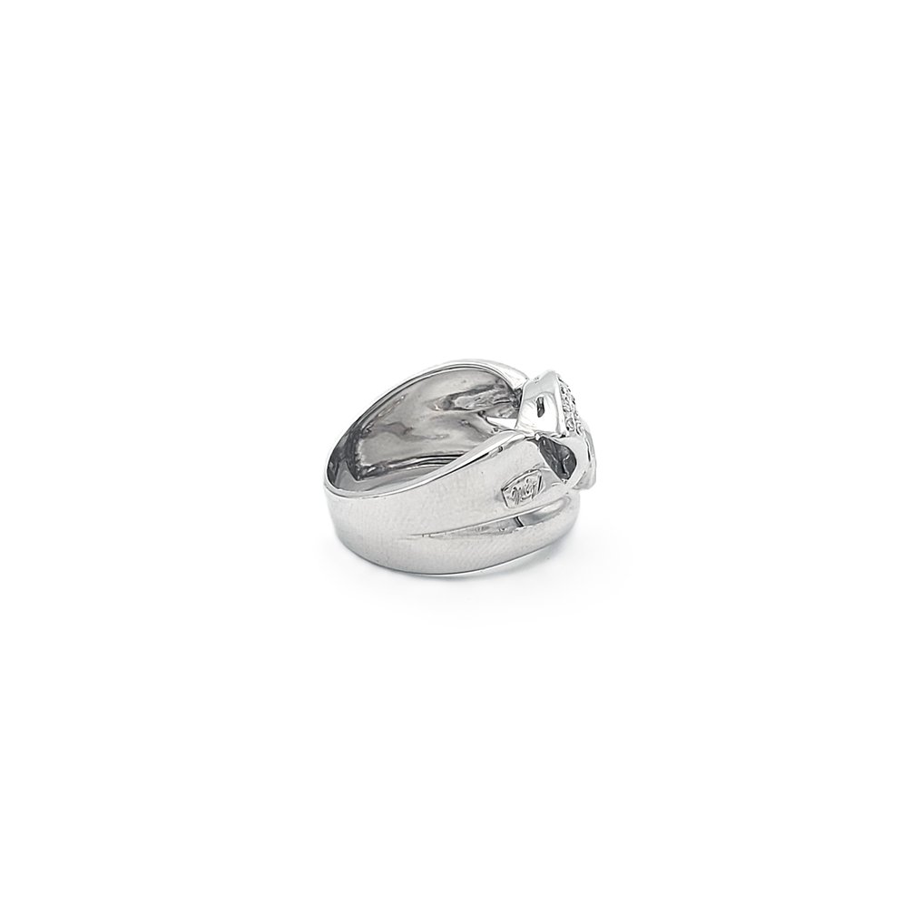 Recarlo - Ring - 18 karat Hvitt gull -  0.30ct. tw. Safir - Diamant #1.2