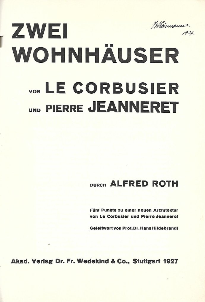 Roth, A. - Zwei Wohnhäuser von Le Corbusier und Pierre Jeanneret - 1927 #1.2
