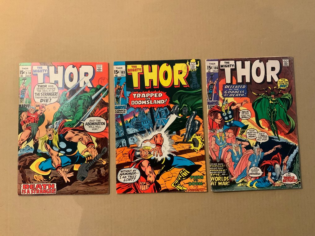 Thor (1962 Series) # 152, 153, 159, 163, 164, 172, 173, 174, 178, 183 & 186 - Silver/Bronze Age Gems! Origin of HIM (Adam Warlock)! - 11 Comic - Prima edizione - 1969/1971 #3.1