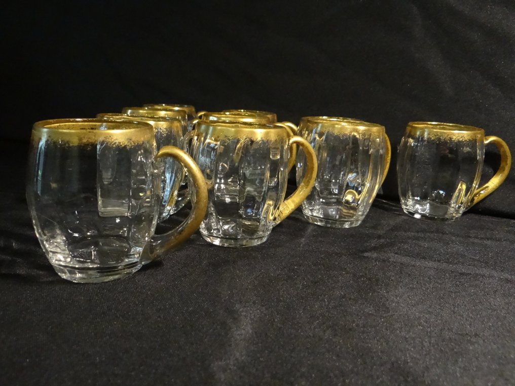 Daum - Drinking glass (6) - Crystal, Gold #2.2