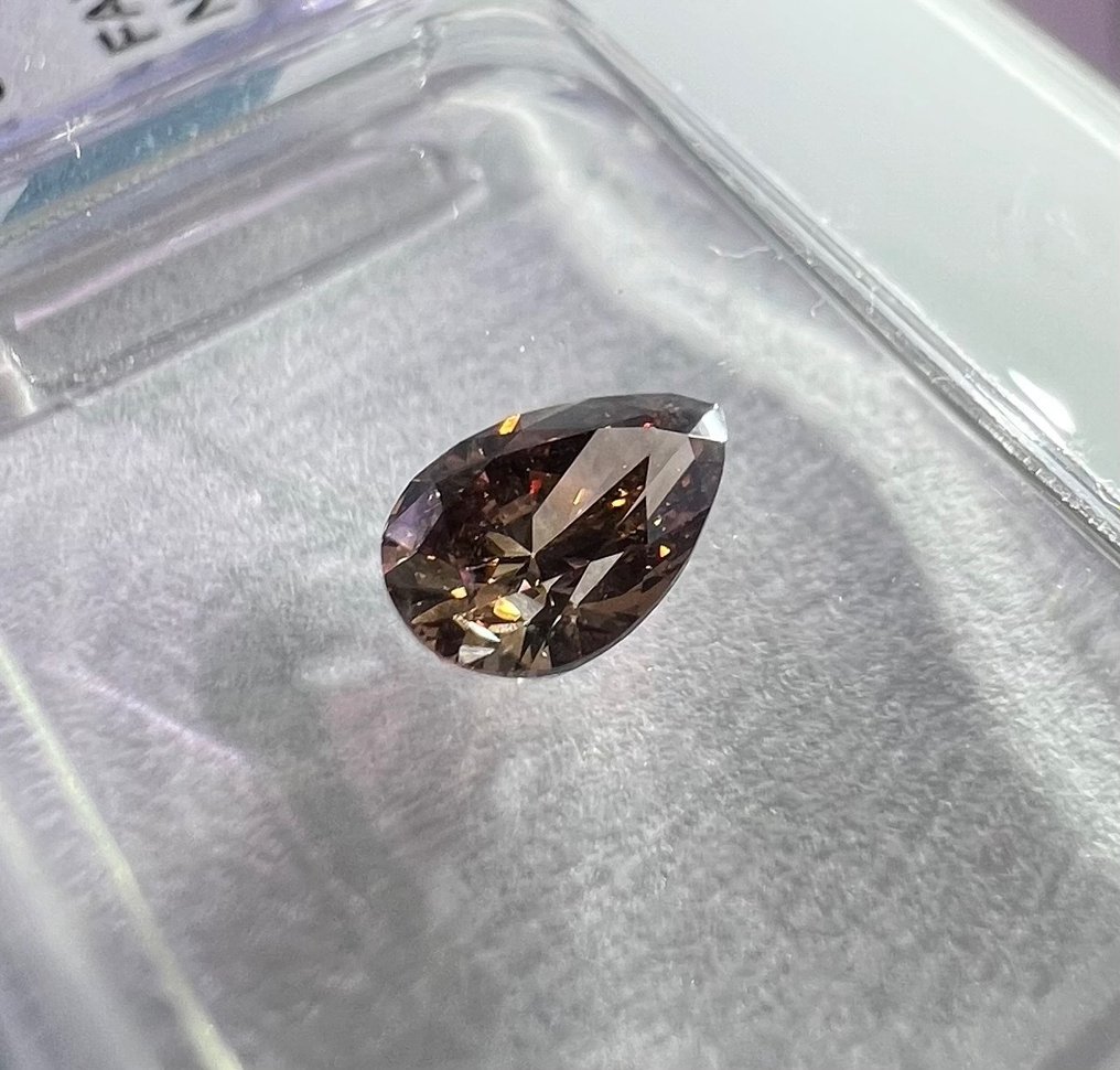 1 pcs Diamant  - 0.50 ct - Poire - SI1 #1.2