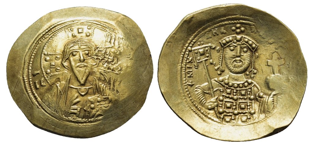 君士坦丁堡. Constantine IX Monomachus. Histamenon Nomisma Constantinopolis 1042-1055 #1.1