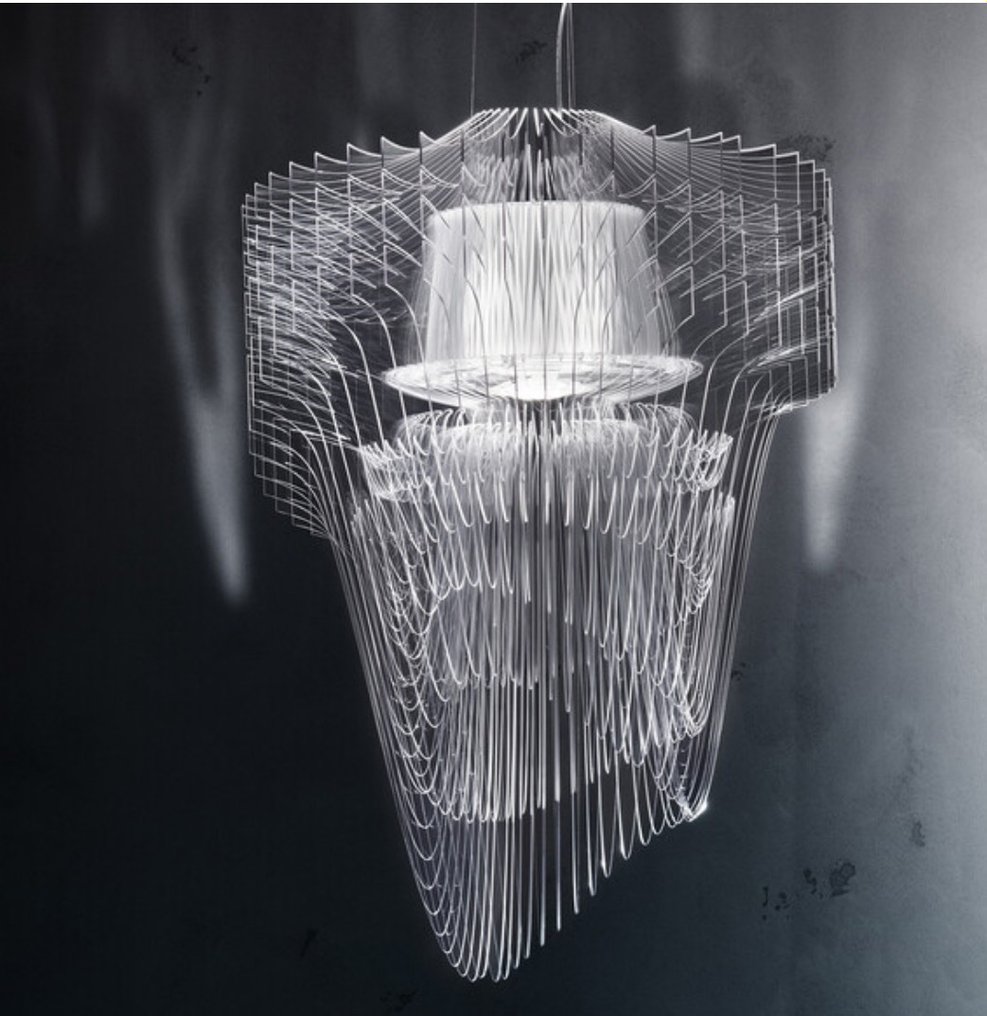 SLAMP - Zaha Hadid - Hængende loftslampe - ARIA M - Cristalflex #1.1