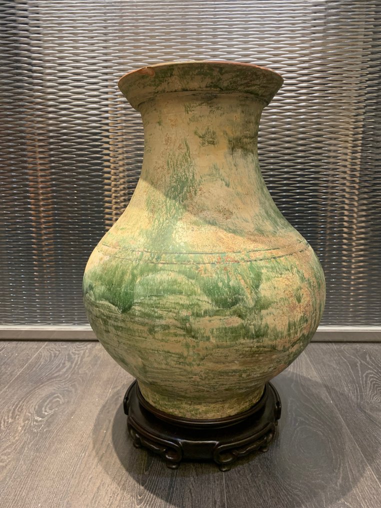 Antico cinese Terracotta Vaso a forma di balaustra - 43.8 cm #1.1