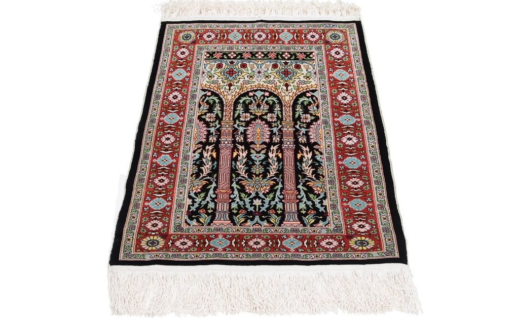 Silk Hereke Signed Carpet with Mehrab Design - Lux pur ~1 milioane. Noduri/m² - Carpetă - 75 cm - 52 cm #1.2