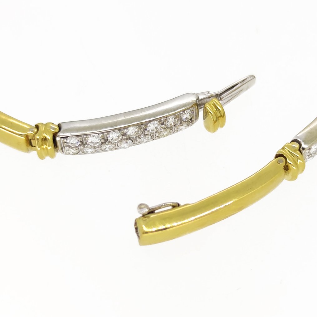 Armband - 18 kt Gelbgold, Weißgold -  1.12ct. tw. Diamant  (Natürlich) #2.1