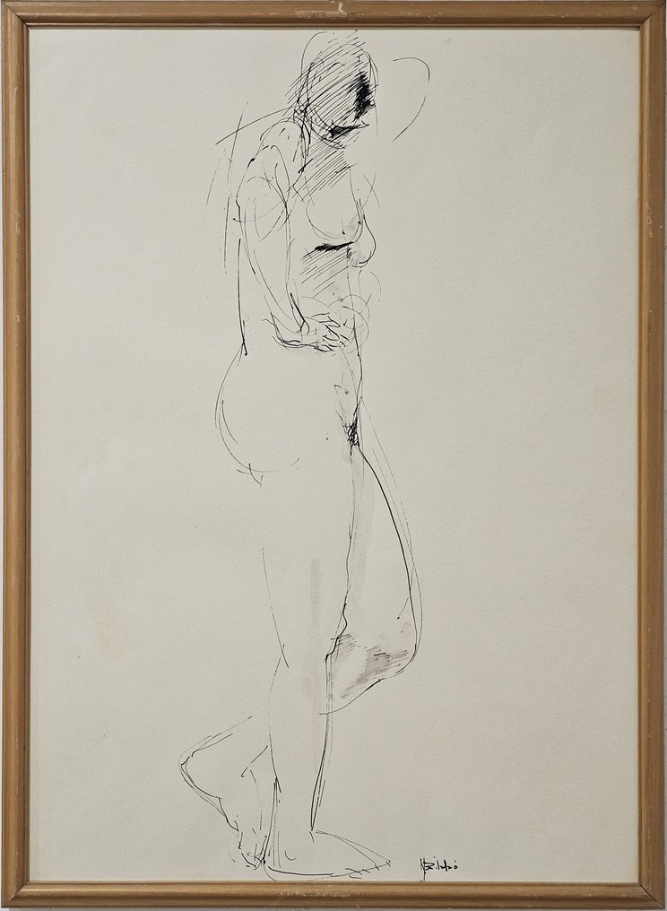 Nunzio Bibbò (1946-2014) - Studio di nudo #1.2