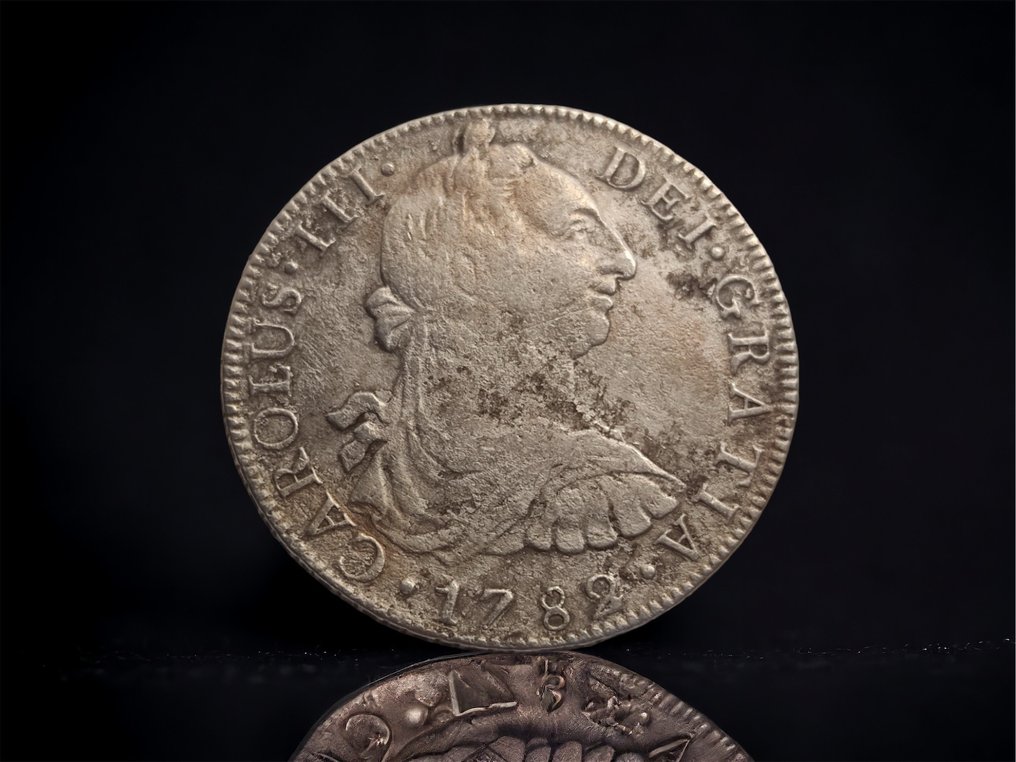 西班牙. Carlos III (1759-1788). 8 Reales 1782 Mexico FF #1.1