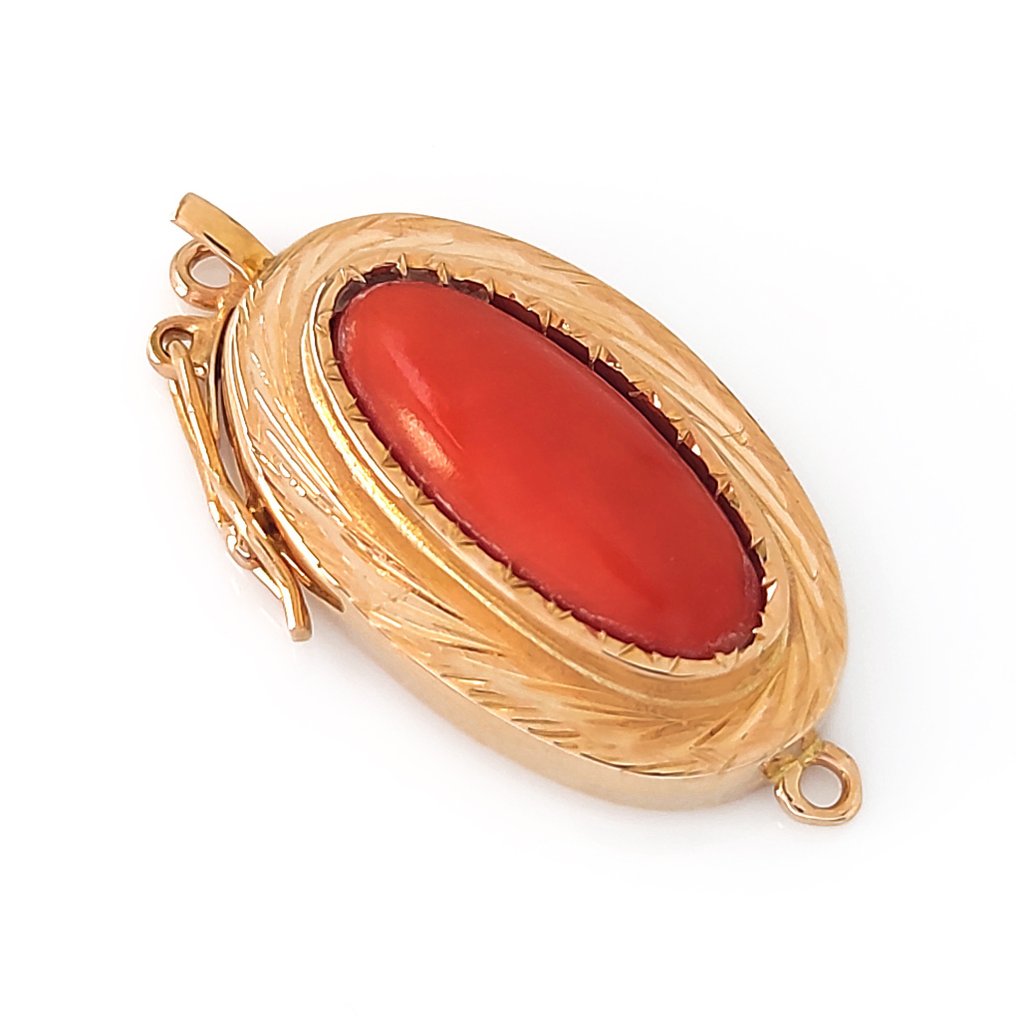 Necklace clasp - 18 kt. Yellow gold Coral #1.1