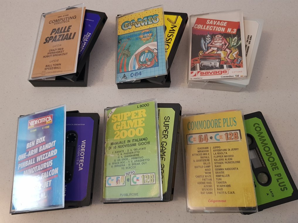 Commodore 64 - Set med tv-spelkonsol + spel - Utan original låda #3.2
