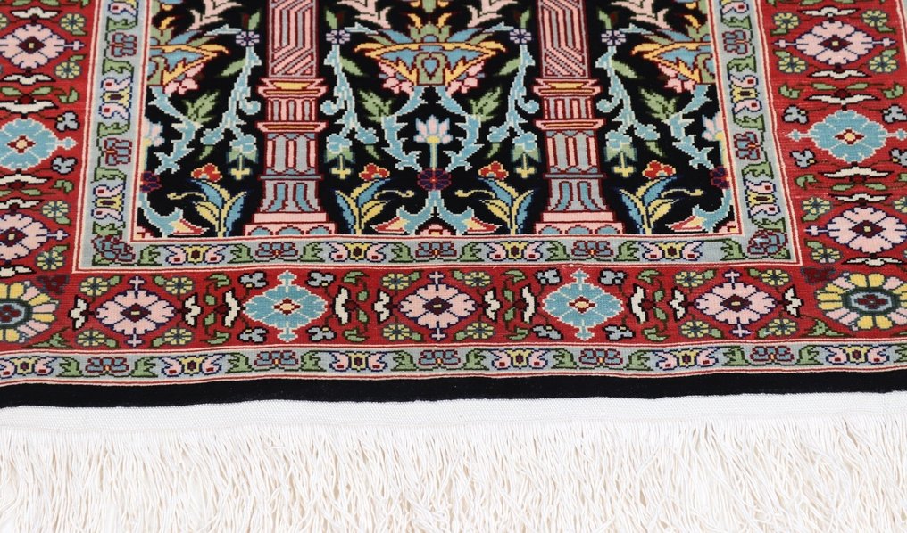 Silk Hereke Signed Carpet with Mehrab Design - Lux pur ~1 milioane. Noduri/m² - Carpetă - 75 cm - 52 cm #3.1