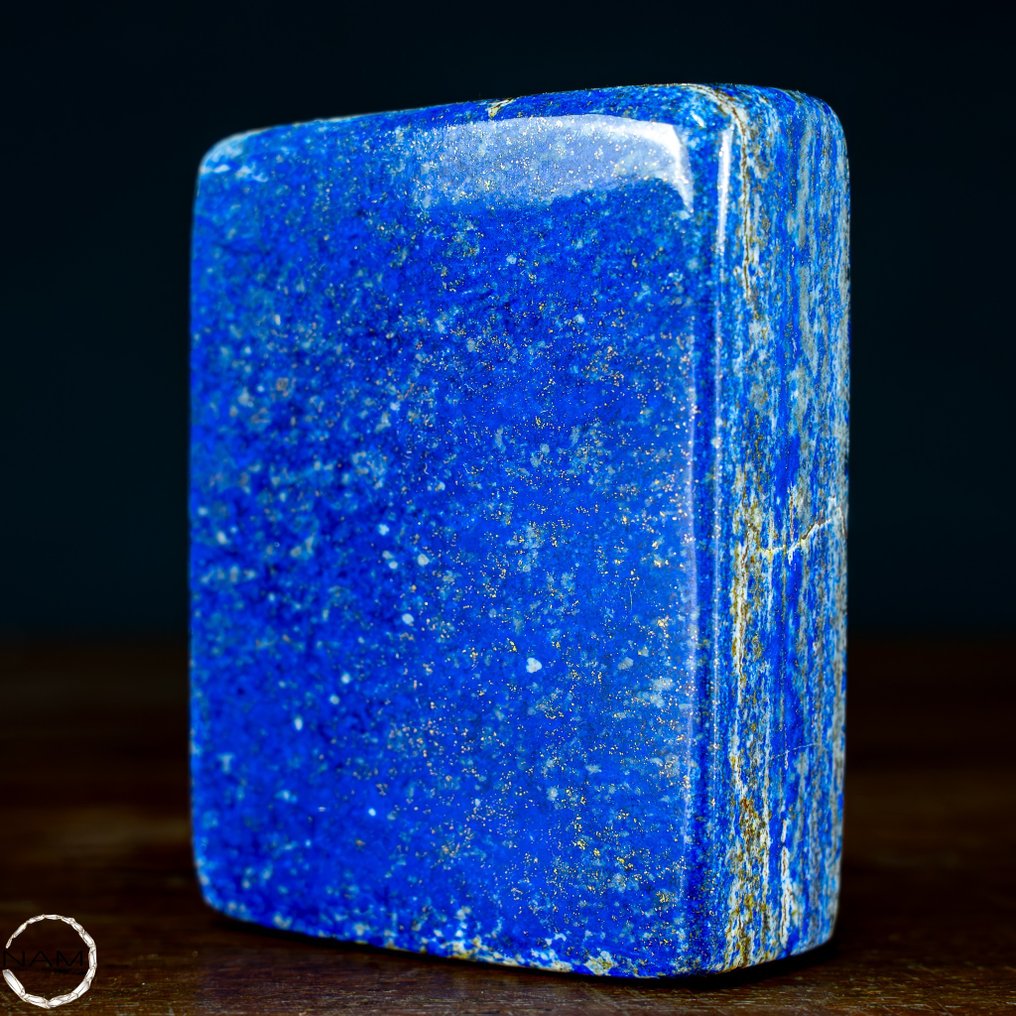 Naturlig førstekvalitets kongeblå Lapis Lazuli Friform- 444.55 g #1.1
