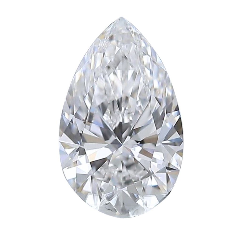 1 pcs Diamant  (Natur)  - 0.71 ct - Pære - D (farveløs) - IF #1.1