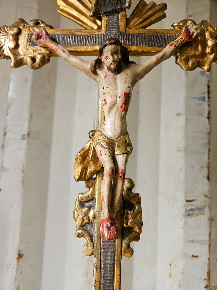 Biedermeier Crucifix - Wood - 1800-1850  #2.1