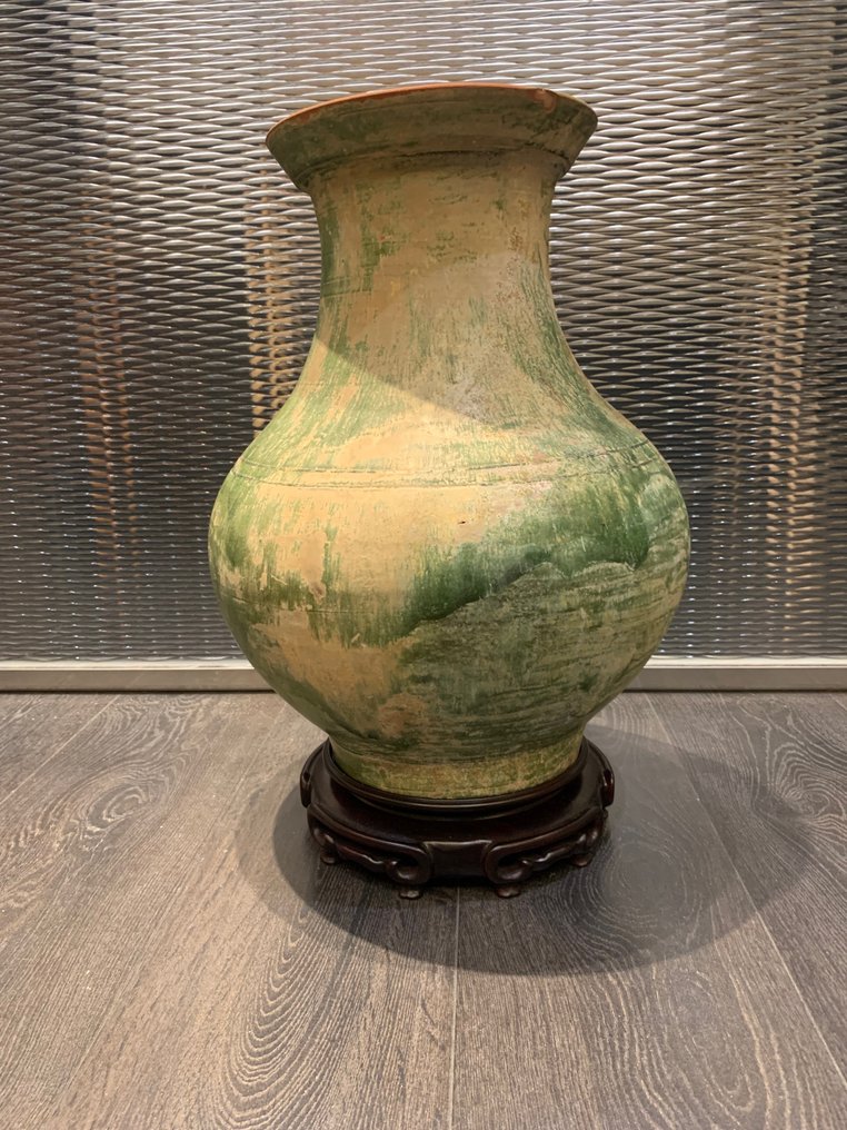 Antico cinese Terracotta Vaso a forma di balaustra - 43.8 cm #1.2
