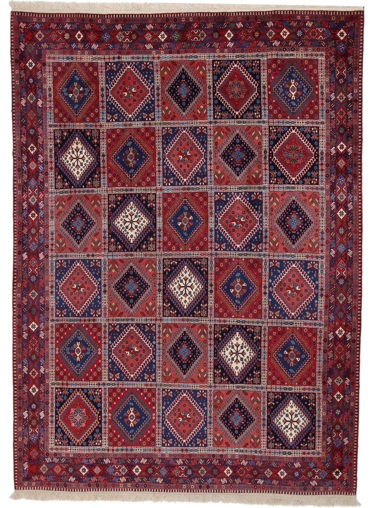 Yalameh persisk matta - finull & tribal design - Matta - 346 cm - 252 cm #1.1
