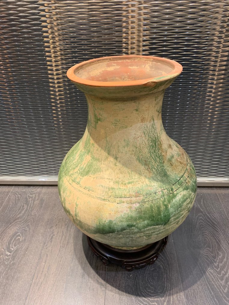 Antico cinese Terracotta Vaso a forma di balaustra - 43.8 cm #2.1