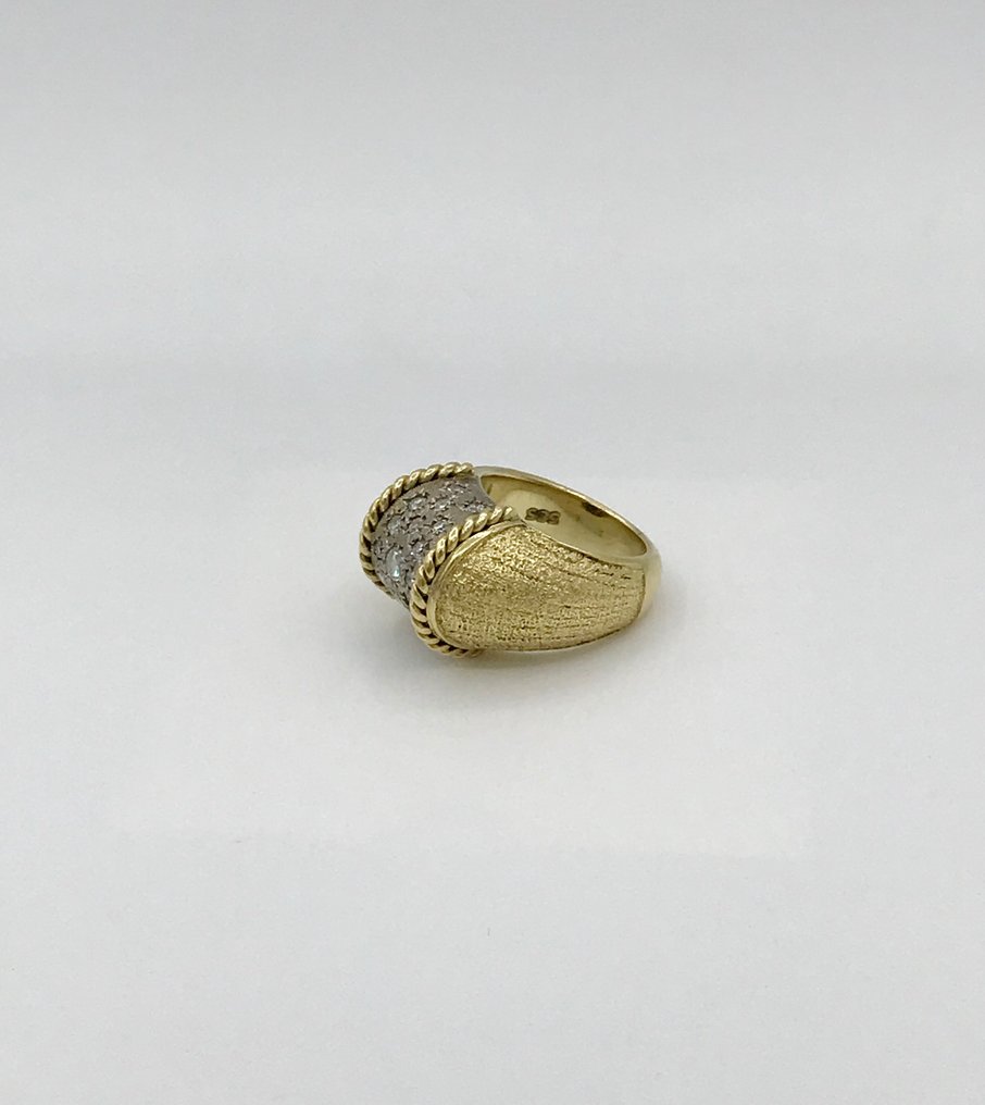 Gyűrű - 14 kt. Sárga arany -  0.69 tw. Gyémánt  (Természetes) #2.1