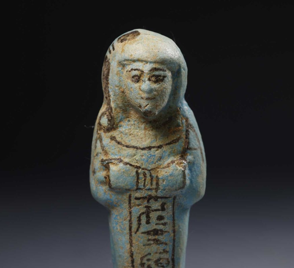 Oldtidens Egypt Ushabti fra vesiren LIRY med rapport. - 13.5 cm #1.1