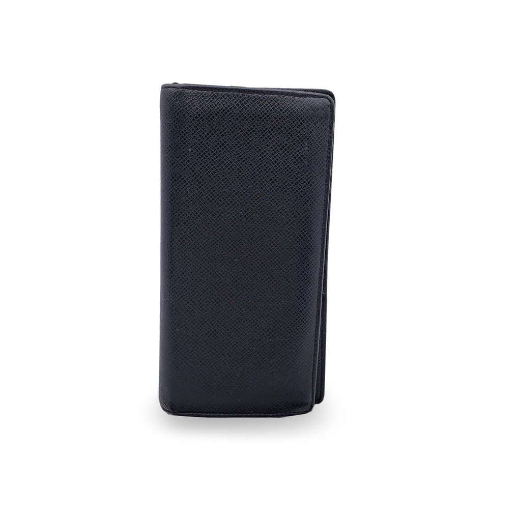 Louis Vuitton - Black Taiga Leather Long Brazza Continental Wallet - Női pénztárca #1.1