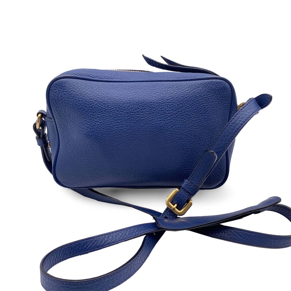 Prada - Blue Vitello Phenix Leather Crossbody Messenger Camera Bag Vállon átvethető táska #2.1