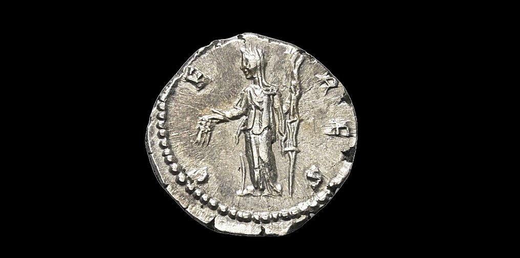 羅馬帝國. Faustina I († AD 140/1). Denarius Roma - Ceres #3.1