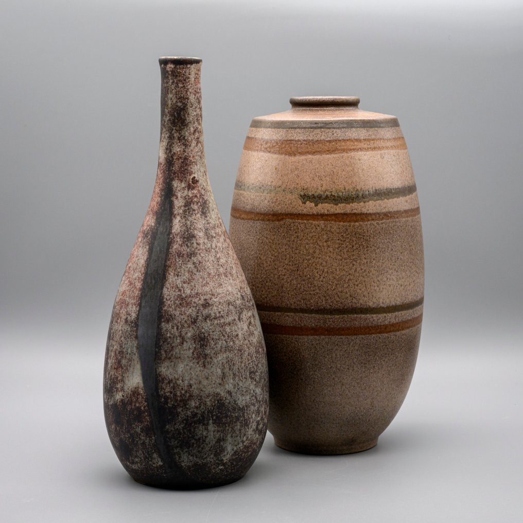 Karlsruhe Majolika Manufaktur, Töpferei Johann Lipp Mering - Fridegart Glatzle & Lu Klopfer - Vaso (2) -  Ceramica della Germania occidentale  - Ceramica #1.1