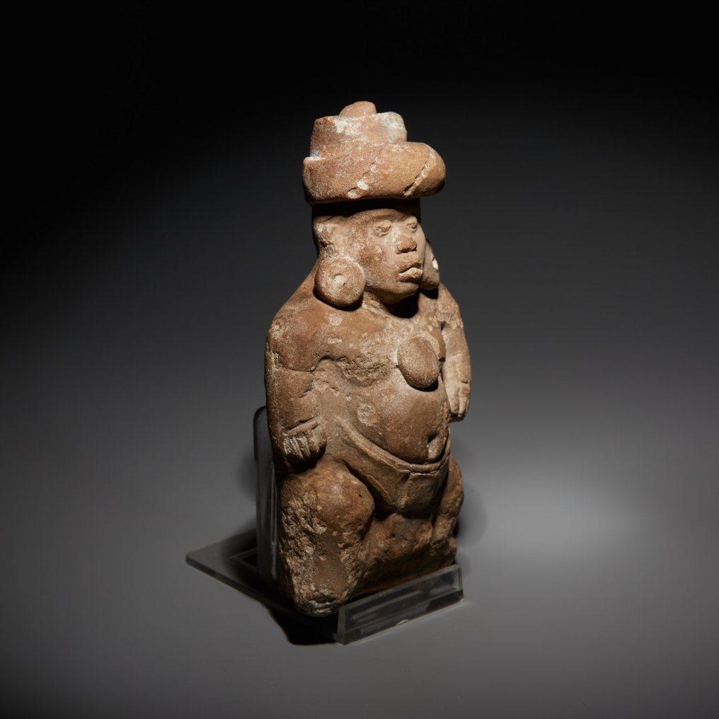 Maja, Jaina-sziget Terrakotta Törpe alakja. Kr.u. 600-900. 14,3 cm. TL teszt. Spanyol behozatali engedély. #2.1