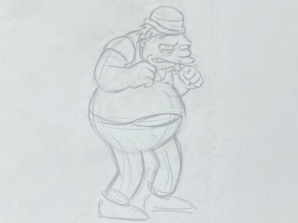 The Simpsons - 1 Oryginalna animacja rysunku Barneya Gumble’a, certyfikowana #1.1
