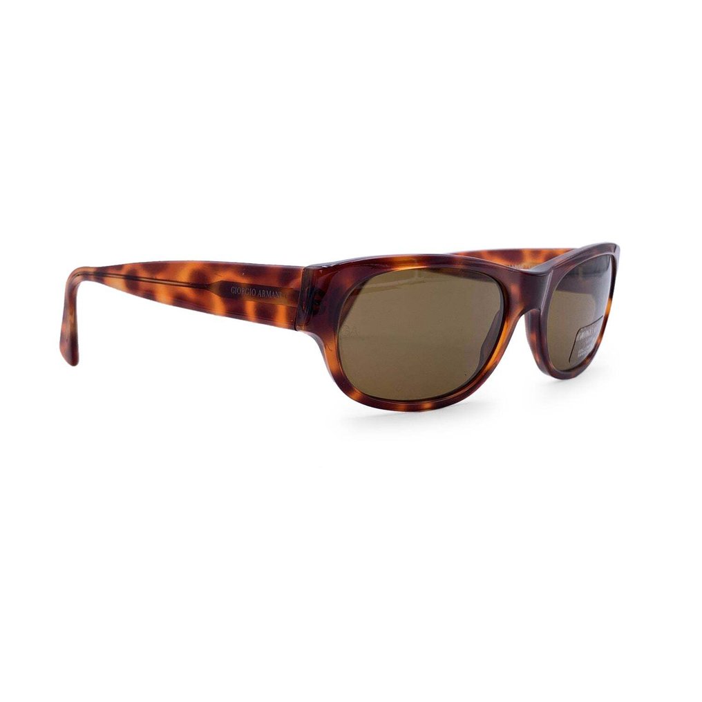 Giorgio Armani - Vintage Brown Rectangle Sunglasses 845 050 140 mm - Lunettes de soleil #2.1