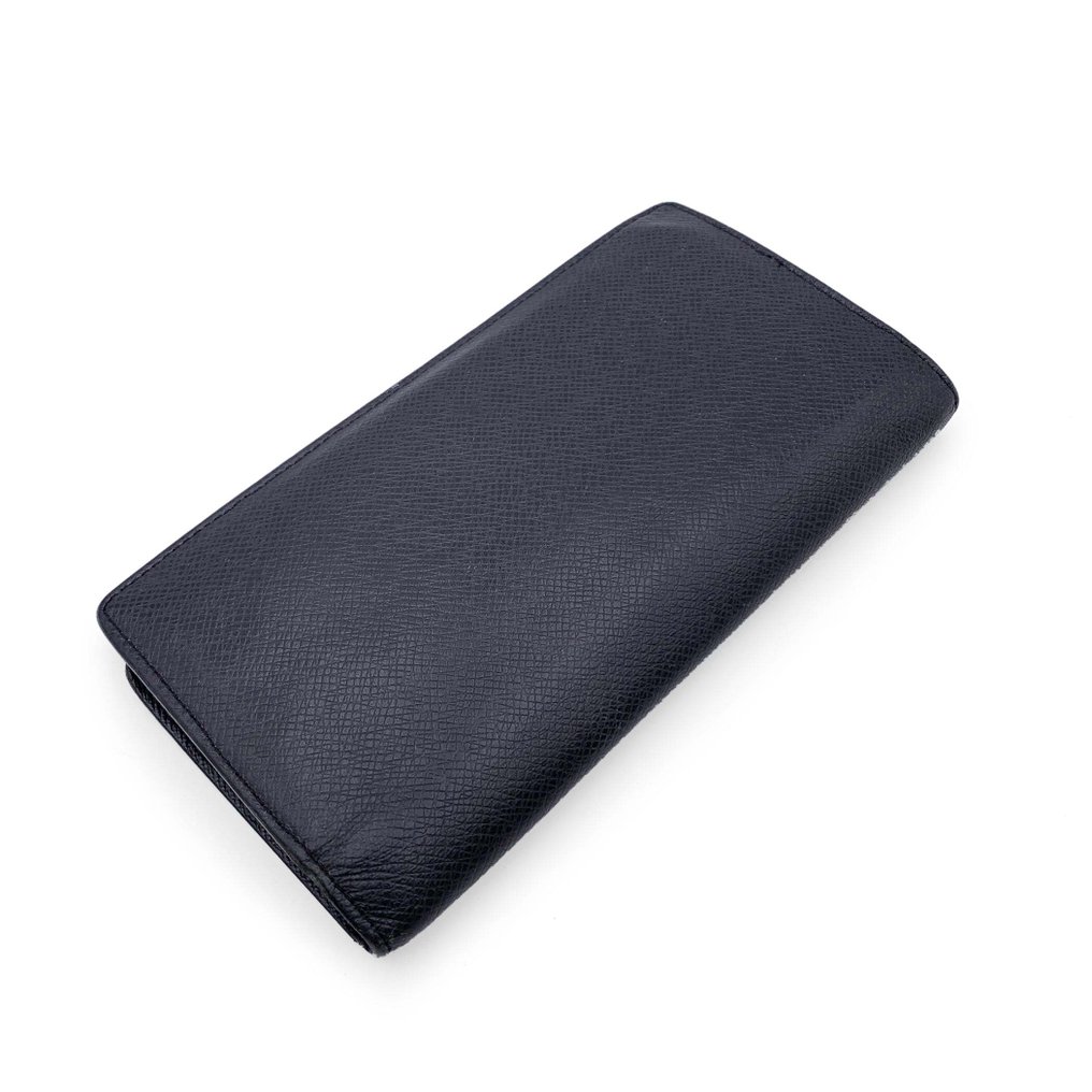 Louis Vuitton - Black Taiga Leather Long Brazza Continental Wallet - Naisten lompakko #2.1