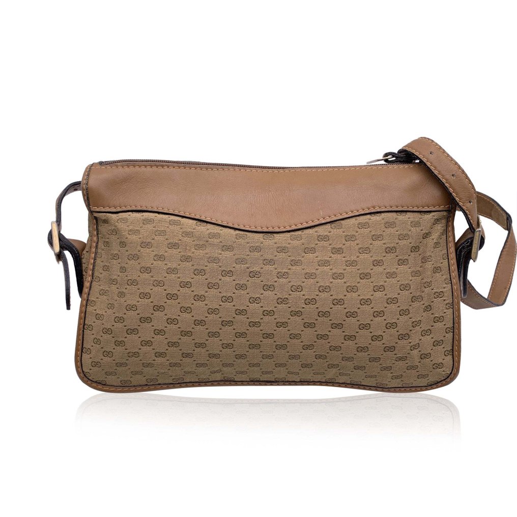 Gucci - Vintage Beige Monogram Canvas and Leather - 單肩包 #2.1
