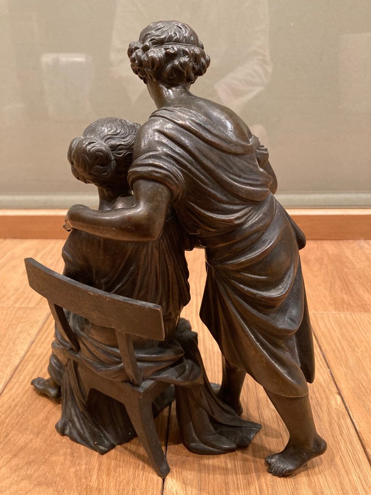 Skulptur, Couple galant, signé Moreau - 27 cm - Bronze #1.2