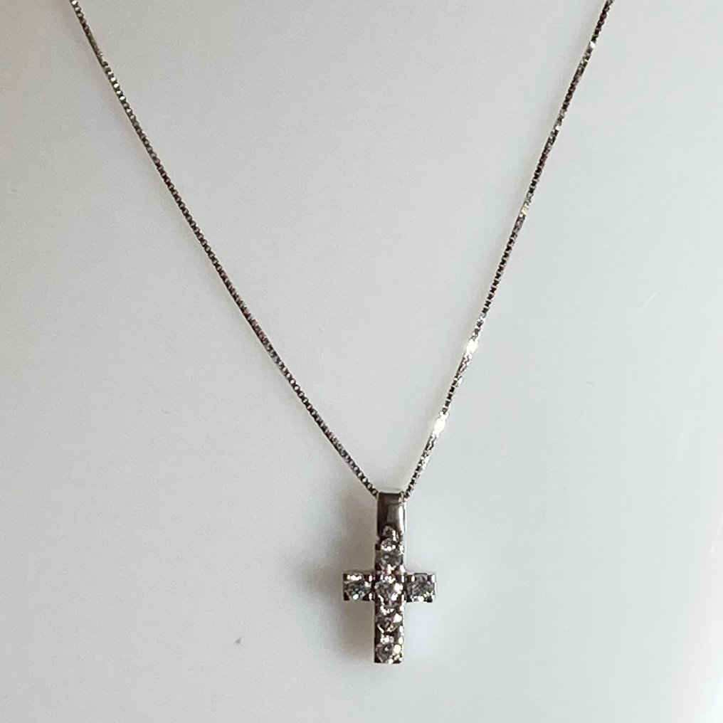 VIERI - Necklace - 18 kt. White gold -  0.48 tw. Diamond  (Natural)  #1.1