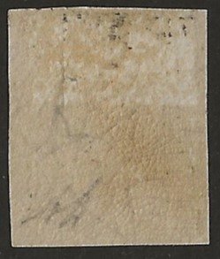 Belgien 1861 - 10c Braun, Medaillon ohne Wasserzeichen, VARIETY-Ecke retuschiert, gut gekantet, mit ZERTIFIKAT - OBP/COB 10 #2.1