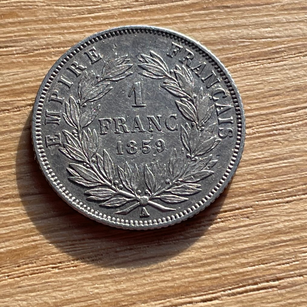 France. Napoléon III (1852-1870). 1 Franc 1859-A, Paris  (No Reserve Price) #2.1