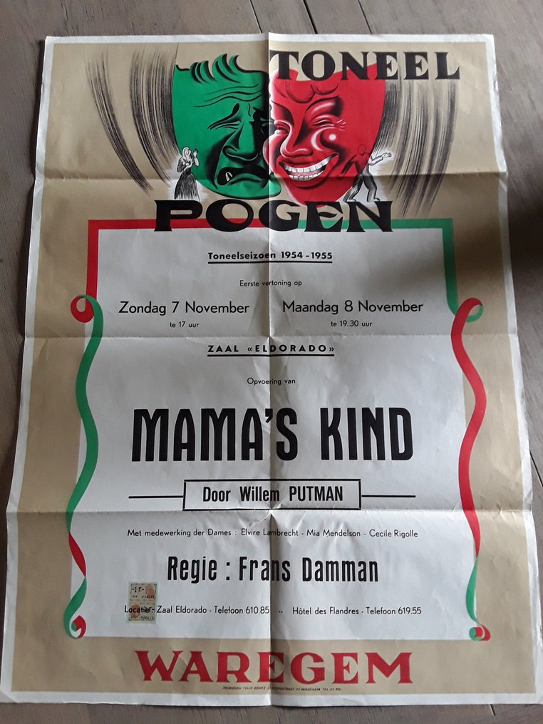 Drukkerij Felix Bohez - Drukkerij Felix Bohez - Toneel Poggen - Opvoering Mama's Kind Door Willem Putman - 1950er Jahre #1.1