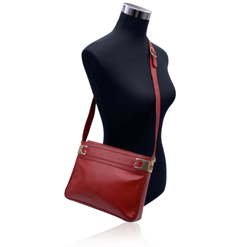 Gucci - Vintage Red Leather Rectangular Bucket - 单肩包 #1.2