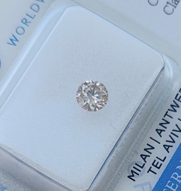 没有保留价 - 1 pcs 钻石  (天然色彩的)  - 0.31 ct - 圆形 - Light 棕色 棕色 - SI2 微内含二级 - 安特卫普国际宝石实验室（AIG以色列） - D2310758228 #2.2