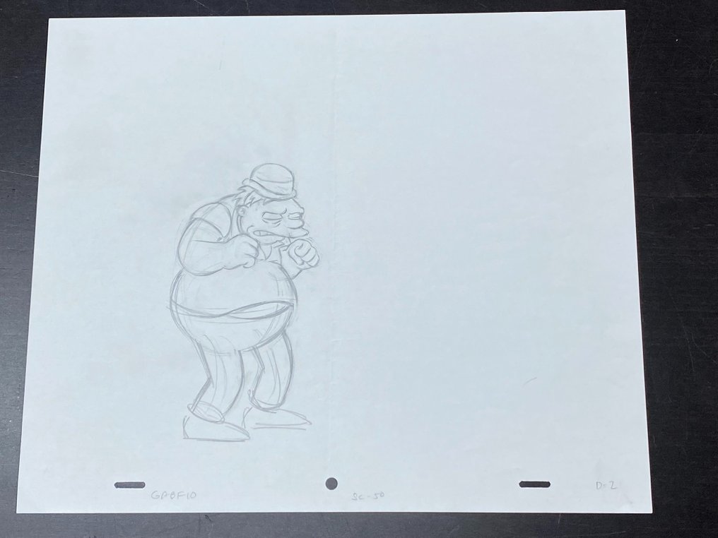 The Simpsons - 1 Oryginalna animacja rysunku Barneya Gumble’a, certyfikowana #2.1