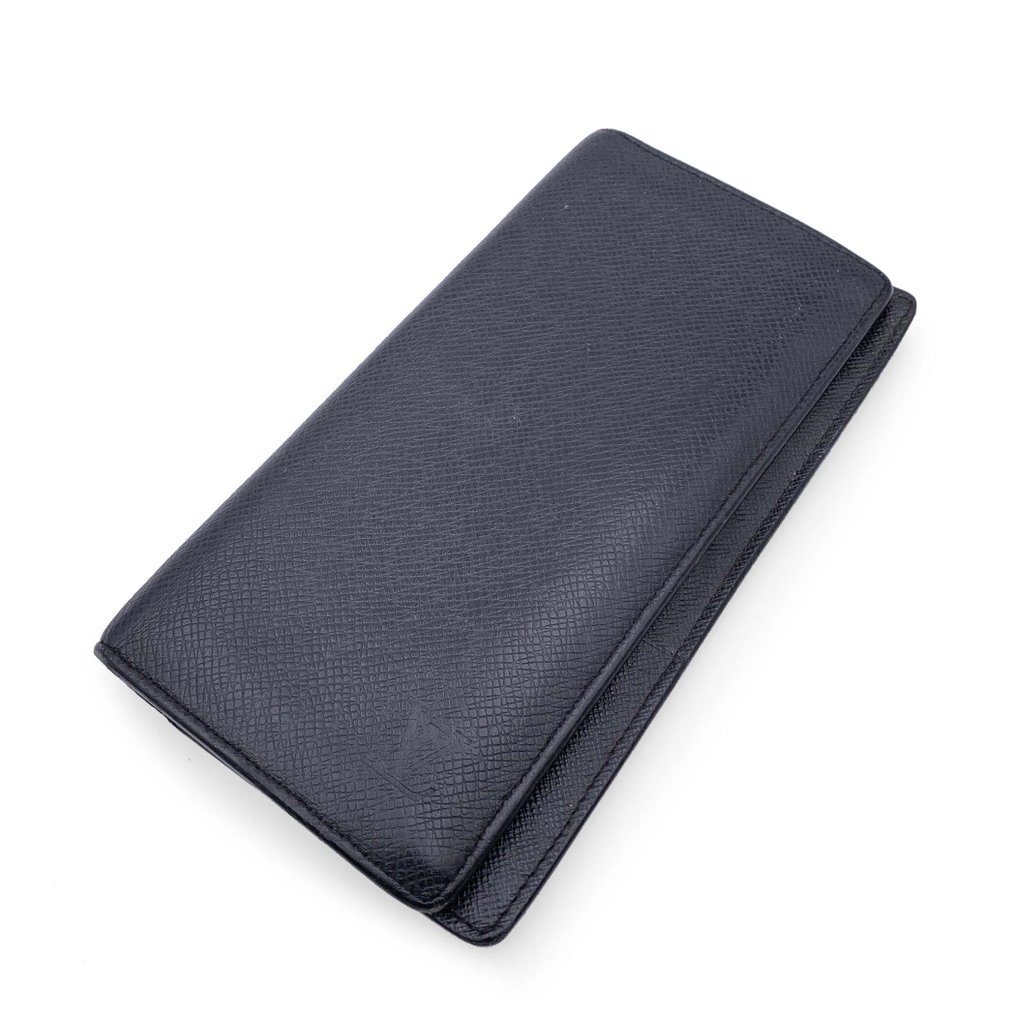 Louis Vuitton - Black Taiga Leather Long Brazza Continental Wallet - Női pénztárca #1.2