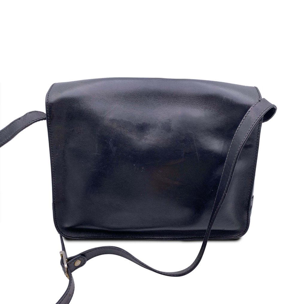 Fendi - Vintage Black Leather Janus Messenger - Schoudertas #2.1