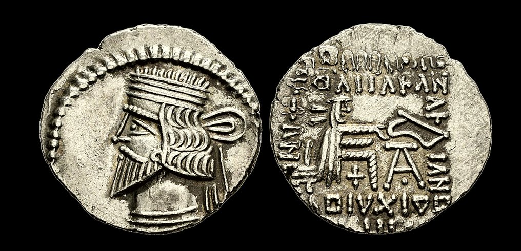 帕提亚帝国. Pakoros I. Drachm 78-120 AD. Ekbatana #3.1