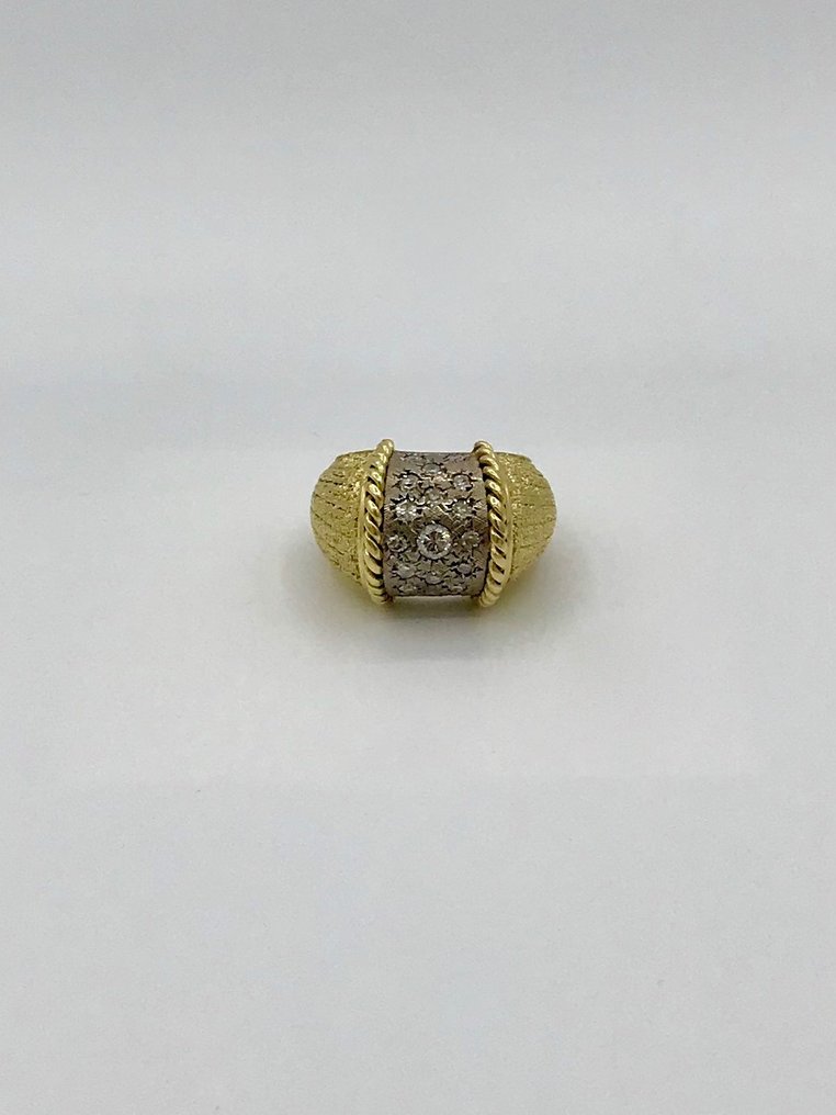 Ring - 14 karaat Geel goud -  0.69 tw. Diamant  (Natuurlijk) #1.1