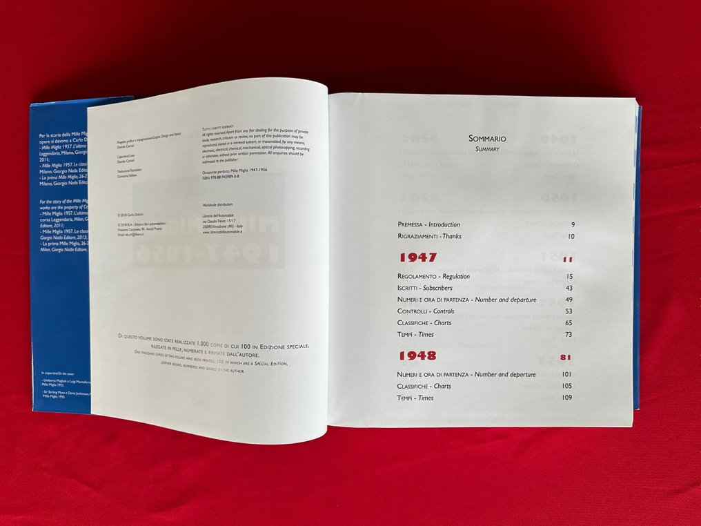 Book - Various brands - Orizzonte Perduto - Lost Horizon - Mille Miglia 1947-1956 by Carlo Dolcini - 2018 #3.1