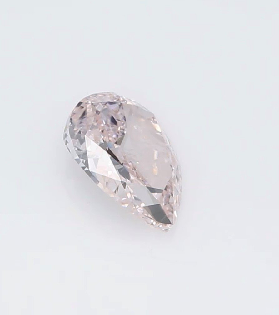 1 pcs Diamant - 0.24 ct - Päron - svagt rosa - SI2 #1.2